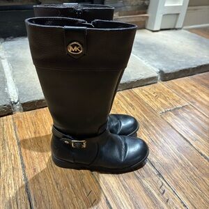 Michael Michael Kors Girls Riding Boots with Gold Logo